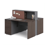 Wallace-B Office Desk with Storage Hutch and Stick Board - Gavisco Office Furniture